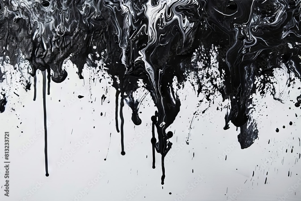 abstract black ink dripping artwork fluid art painting abstract black ink dripping artwork fluid art painting