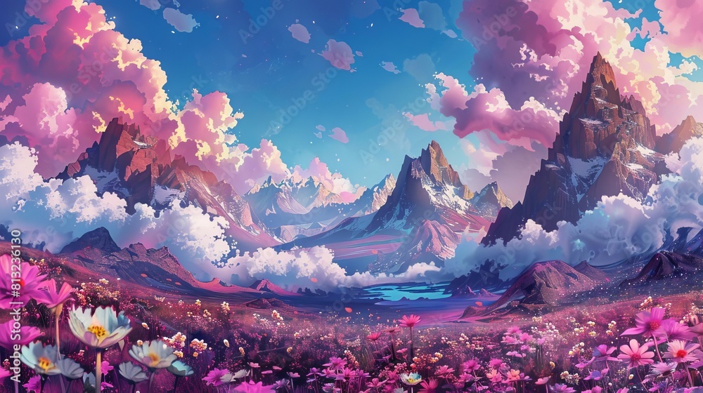 Pink landscape discount