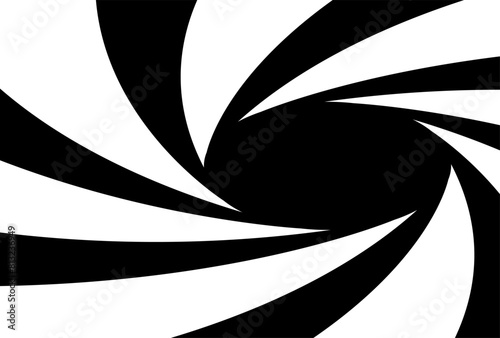 James rifled gun barrel grooves. Horizontal background, vector pattern, rifled channels.