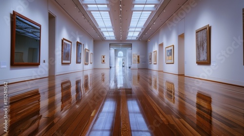 empty gallery in art museum . photo