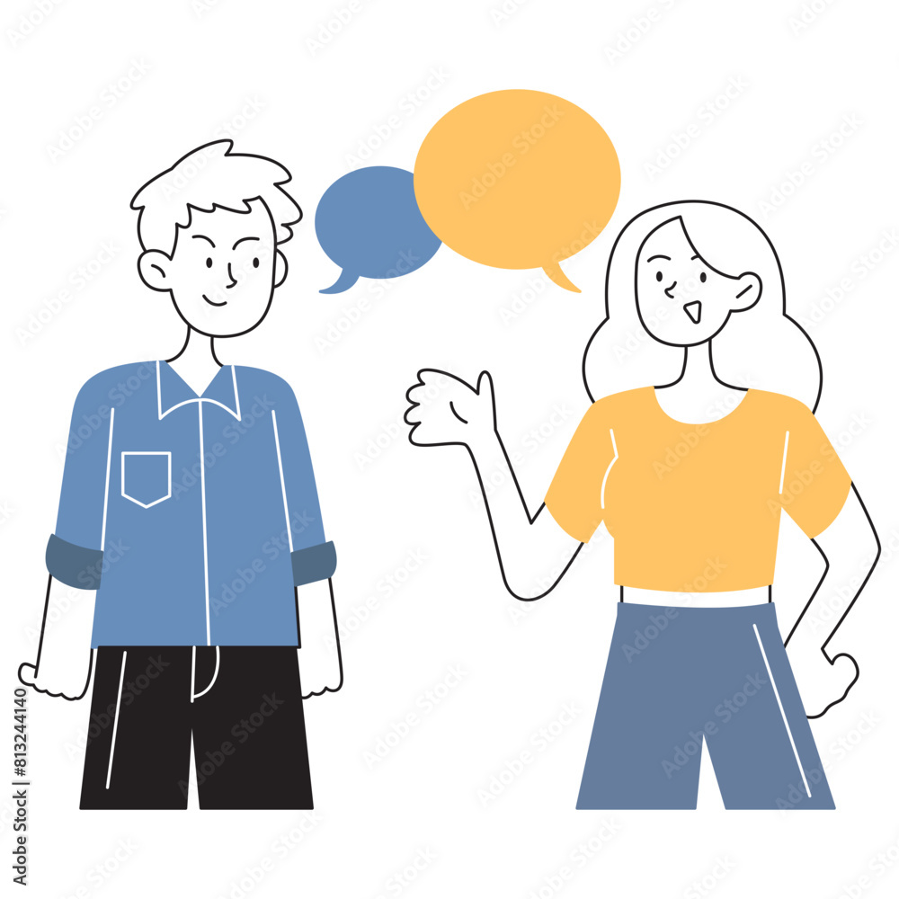 People Talking Illustration