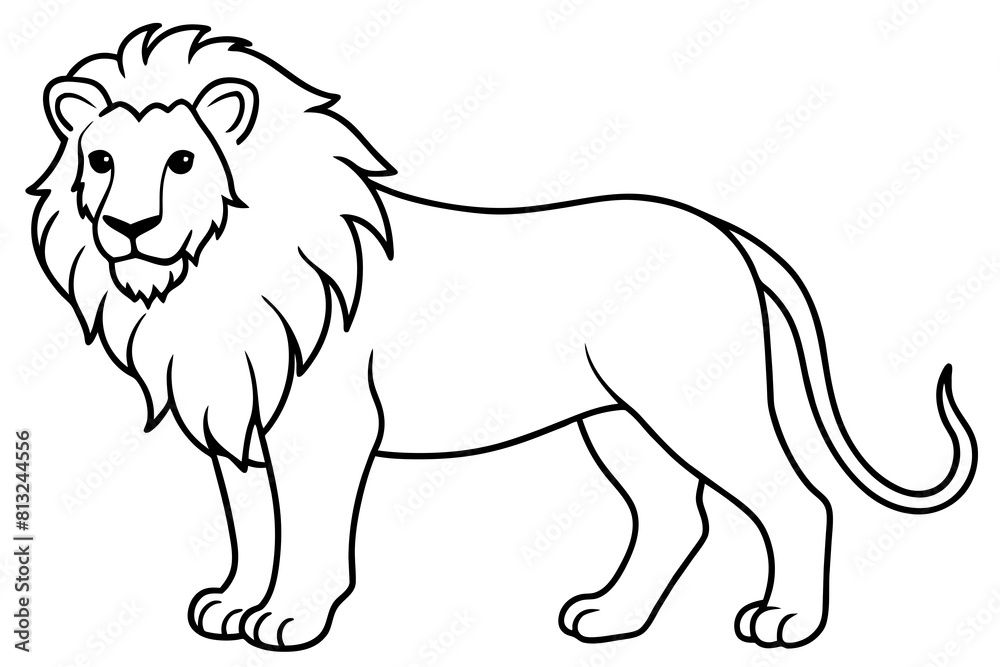 lion line art silhouette illustration lion line art silhouette illustration
