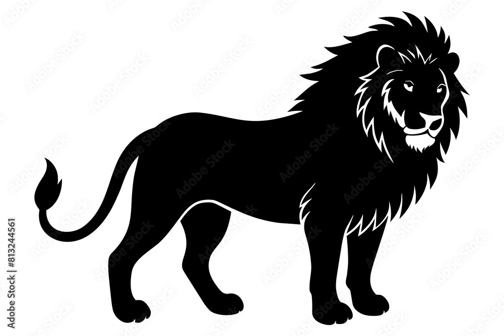lion line art silhouette illustration lion line art silhouette illustration