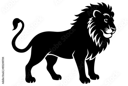 lion line art silhouette illustration