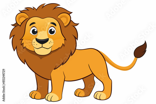 lion cartoon vector illustration