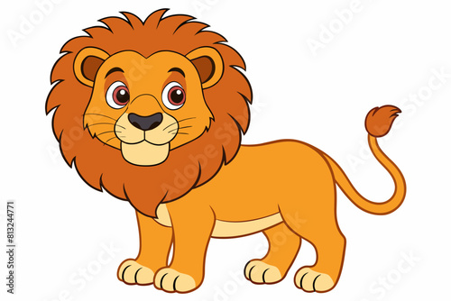 lion cartoon vector illustration