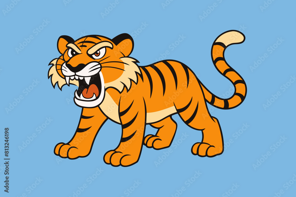 tiger cartoon vector illustration tiger cartoon vector illustration