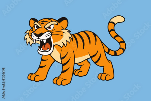 tiger cartoon vector illustration
