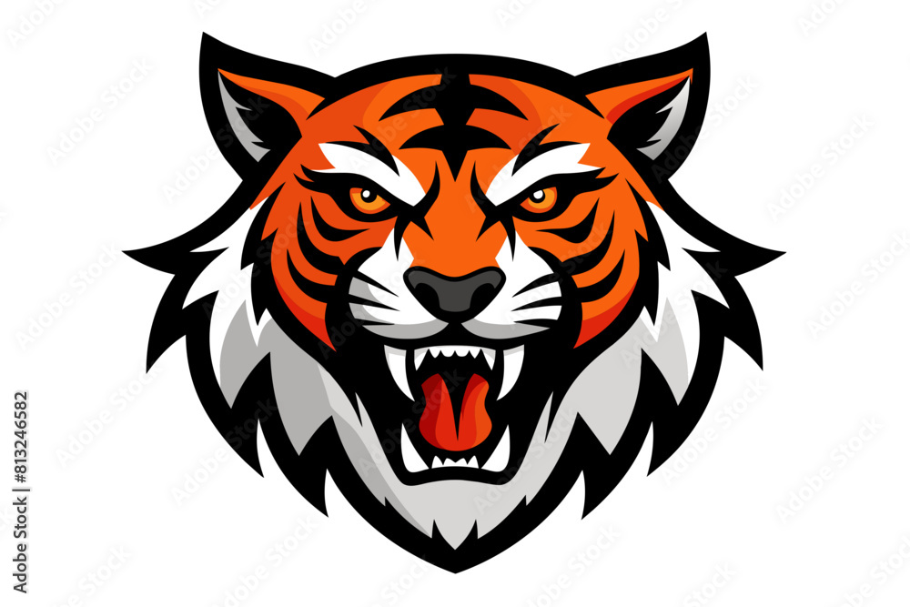tiger face cartoon vector illustration tiger face cartoon vector illustration