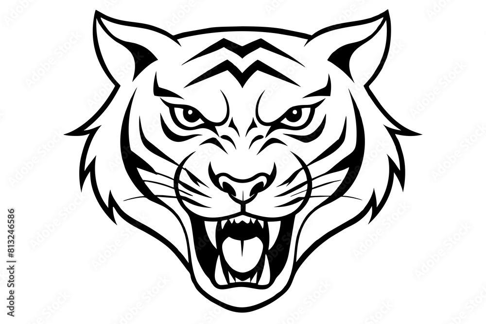 tiger face cartoon vector illustration tiger face cartoon vector illustration