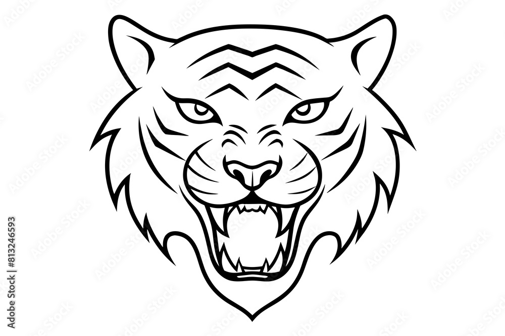 tiger face cartoon vector illustration tiger face cartoon vector illustration