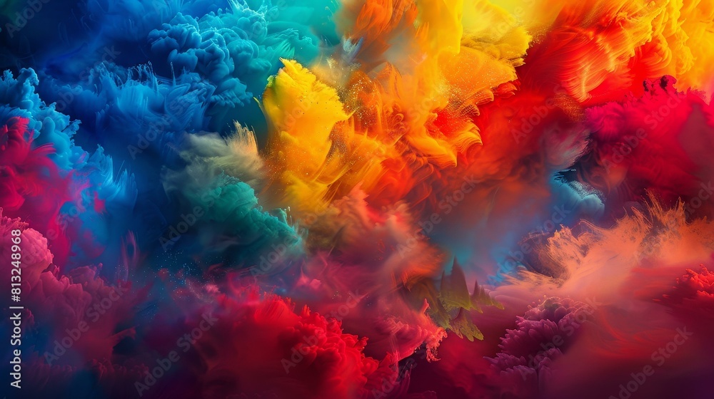 Bold, vibrant mural with stunning visual impact, Ai Generated Bold, vibrant mural with stunning visual impact, Ai Generated