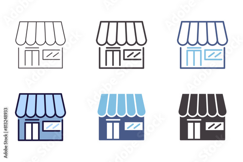 Shop store retail marketplace icon. Supermarket vector graphic elements for commerce, business and shopping