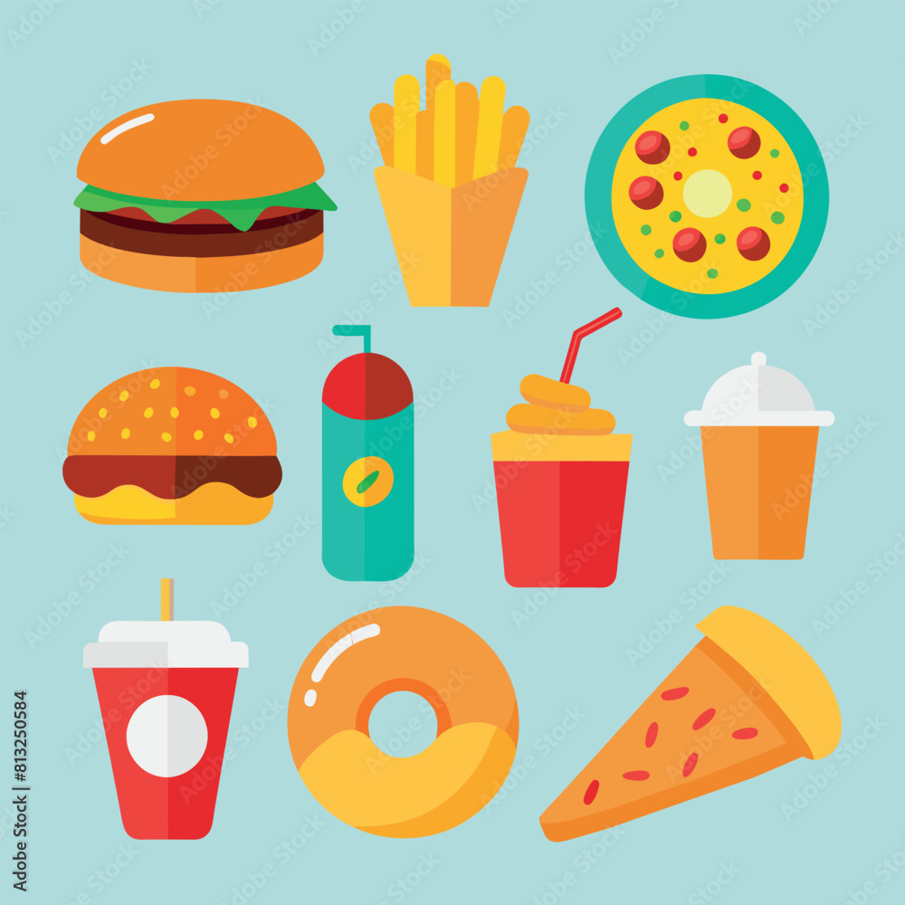 fast-food-3d-icon-set-fast-food-restaurants-menu-burger-hot-dog-wok-noodles-pizza-doughnut