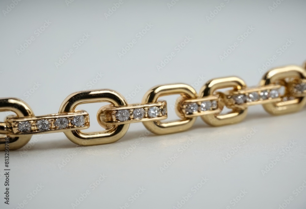 Fototapeta premium gold chain with diamonds