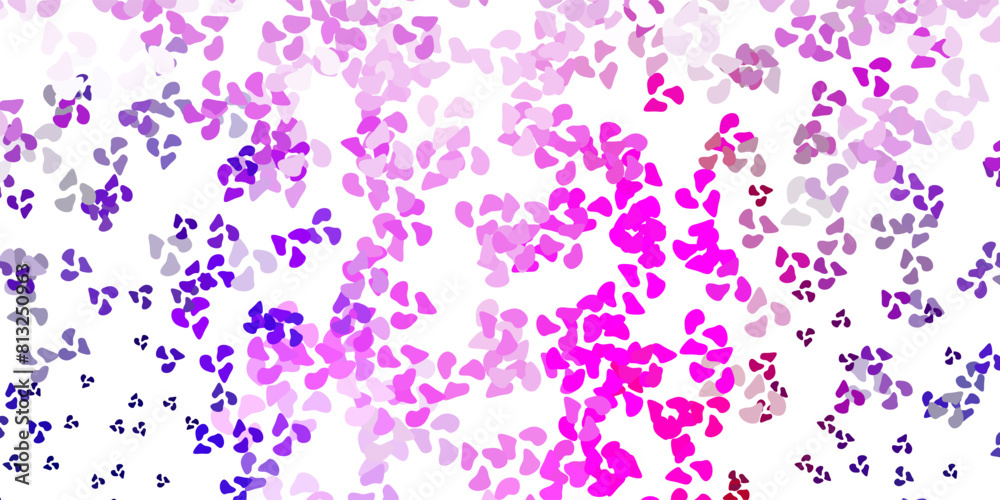 Light purple, pink vector pattern with abstract shapes. Light purple, pink vector pattern with abstract shapes.