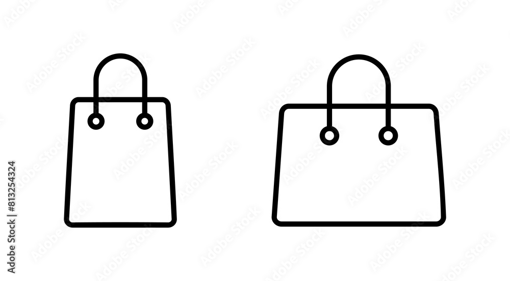 Shopping bag icon set. shopping icon vector Shopping bag icon set. shopping icon vector