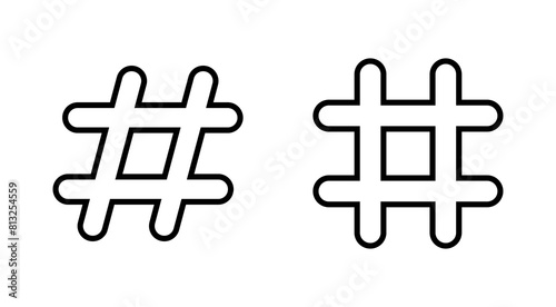 Hashtag icon set. hashtag symbol