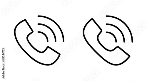 Call icon set. telephone icon vector. phone icon vector. contact us