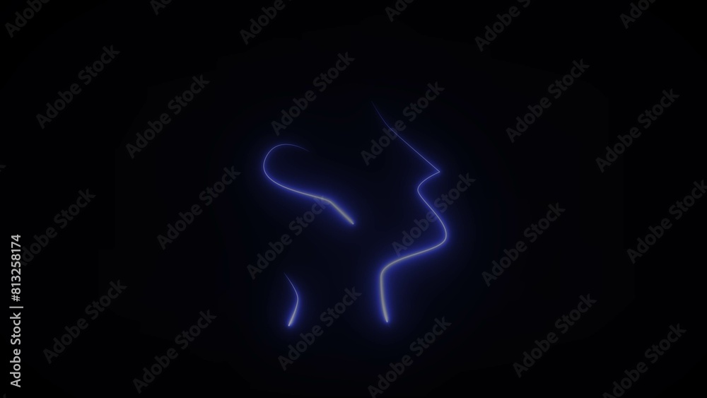 This is a neon icon of nose, ear and throt. This is a neon icon of nose, ear and throt.