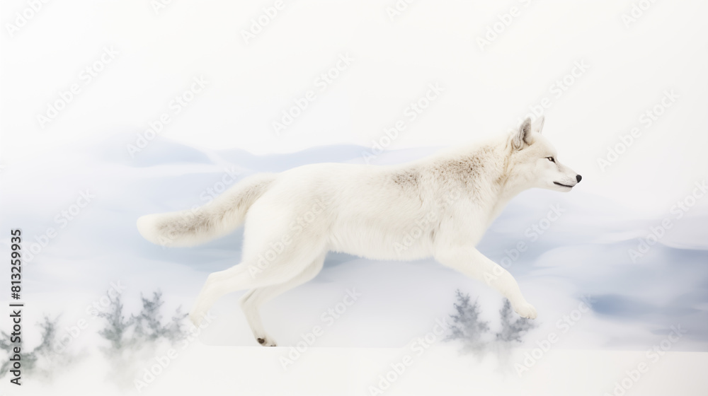 Double Exposure of a White Dog in a forest illustration ~ Created using Generative AI Double Exposure of a White Dog in a forest illustration ~ Created using Generative AI
