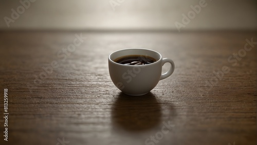 The pristine white canvas, a single coffee bean rests, its rich aroma poised to awaken the empty space ai_generated
