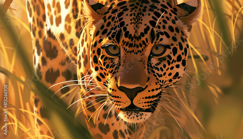 A leopard can't change its spots: People are unable to change their innate nature or character... close up photo