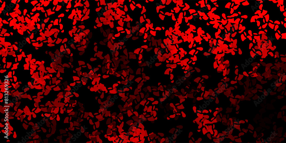 Dark red vector background with random forms.