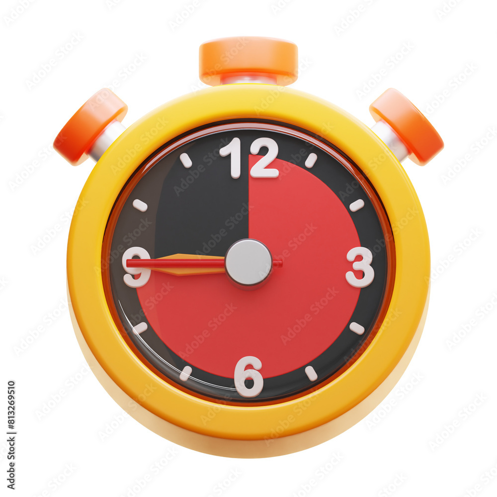 STOPWATCH 3D ICON ILLUSTRATION STOPWATCH 3D ICON ILLUSTRATION