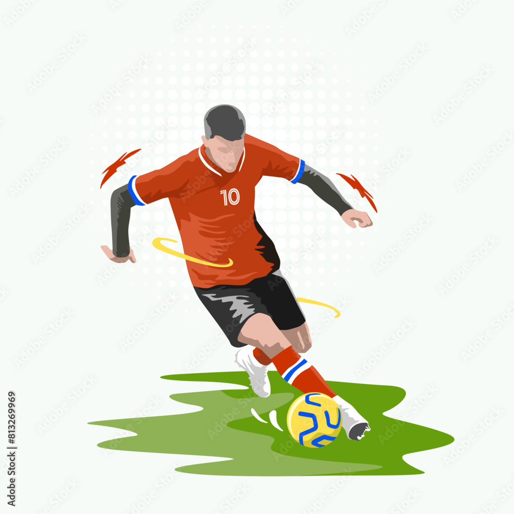 football athlete design illustration vector art