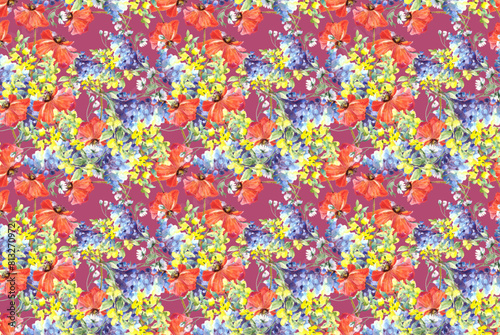 Floral seamless patterns. Vector design for paper, cover, fabric, interior decor and other users © ITAG