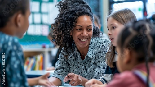 Authentic teacher-student connection. guiding, sharing, and nurturing in classroom