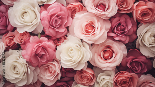 Roses Flowers Image  Pattern Style  For Wallpaper  Desktop Background  Smartphone Cell Phone Case  Computer Screen  Cell Phone Screen  Smartphone Screen  16 9 Format - PNG