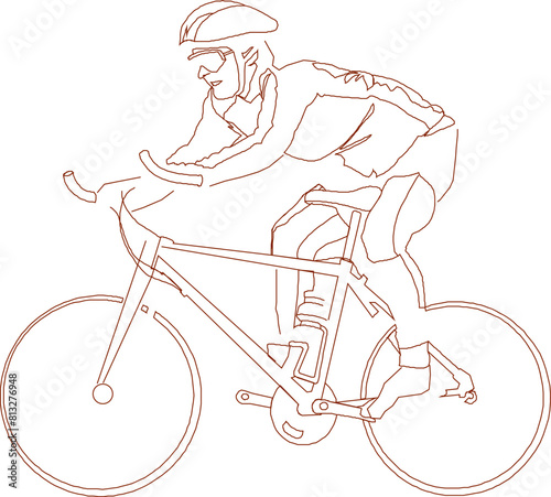 vector illustration sketch design image collection of activities of people cycling leisurely