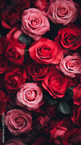 Roses Flowers Image, Pattern Style, For Wallpaper, Desktop Background, Smartphone Cell Phone Case, Computer Screen, Cell Phone Screen, Smartphone Screen, 9:16 Format - PNG