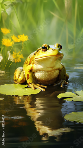 Toads and Frogs Image  Pattern Style  For Wallpaper  Desktop Background  Smartphone Cell Phone Case  Computer Screen  Cell Phone Screen  Smartphone Screen  9 16 Format - PNG