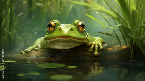 Toads and Frogs Image, Pattern Style, For Wallpaper, Desktop Background, Smartphone Cell Phone Case, Computer Screen, Cell Phone Screen, Smartphone Screen, 16:9 Format - PNG © LeoArtes