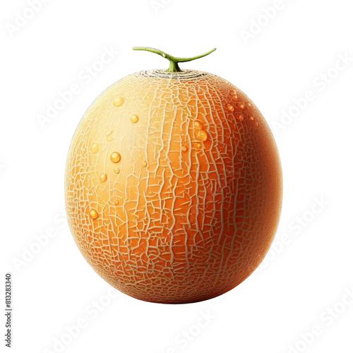 Cantaloupe isolated on transparent background