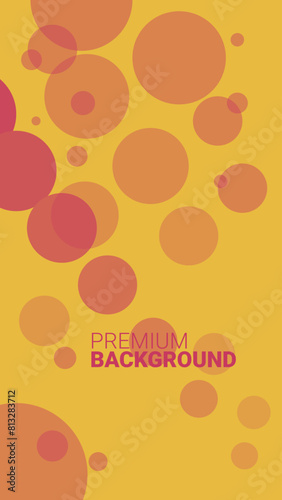 Premium Flat Vector Abstract Pink and Yellow geometric rounded shape background