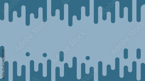 Premium Flat Vector Abstract blue geometric rounded shape background