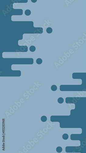 Premium Flat Vector Abstract blue geometric rounded shape background