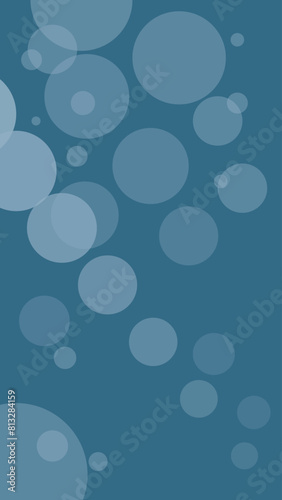 Premium Flat Vector Abstract blue geometric rounded shape background