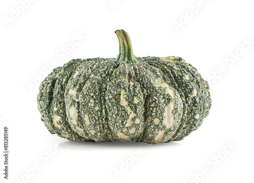 green thai pumpkin isolated on withe background with clipping path.