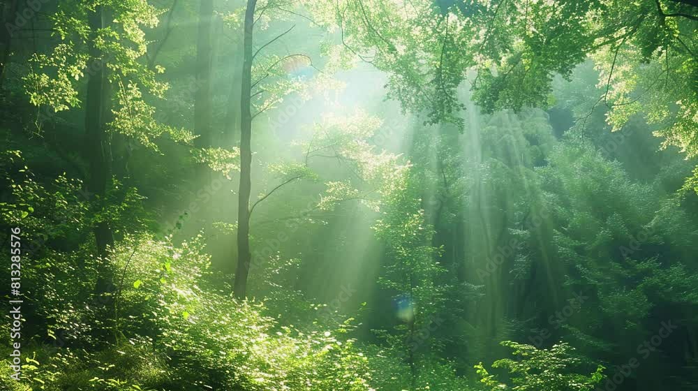 A view of summer day in the forest with sunlight come inside video background A view of summer day in the forest with sunlight come inside video background