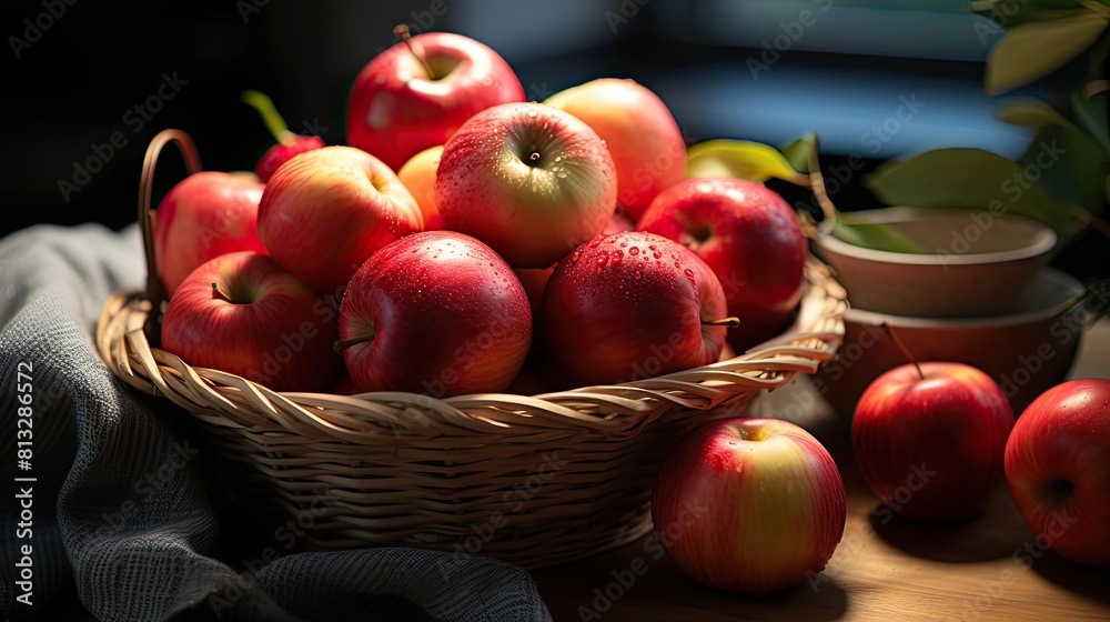 side view of beautiful fresh red apple side view of beautiful fresh red apple