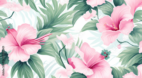 pink and green pastel floral
