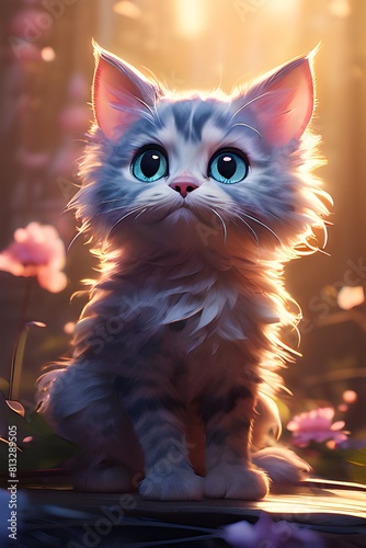 cute cartoon cat monster  © Mehr