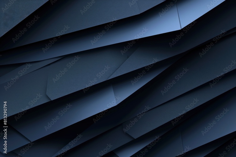 Modern black blue abstract background. Minimal. Color gradient. Dark. Web banner. Geometric shape. 3d effect. Lines stripes triangles. Design. Futuristic. Cut paper or metal effect - generative ai Modern black blue abstract background. Minimal. Color gradient. Dark. Web banner. Geometric shape. 3d effect. Lines stripes triangles. Design. Futuristic. Cut paper or metal effect - generative ai