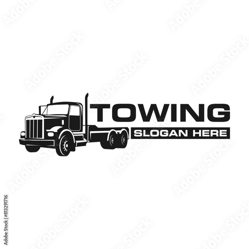towing logo template vector illustration