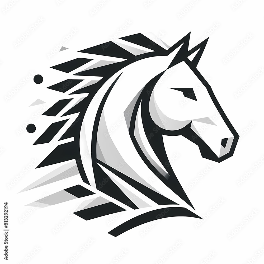 Fototapeta premium simple horse logo illustration